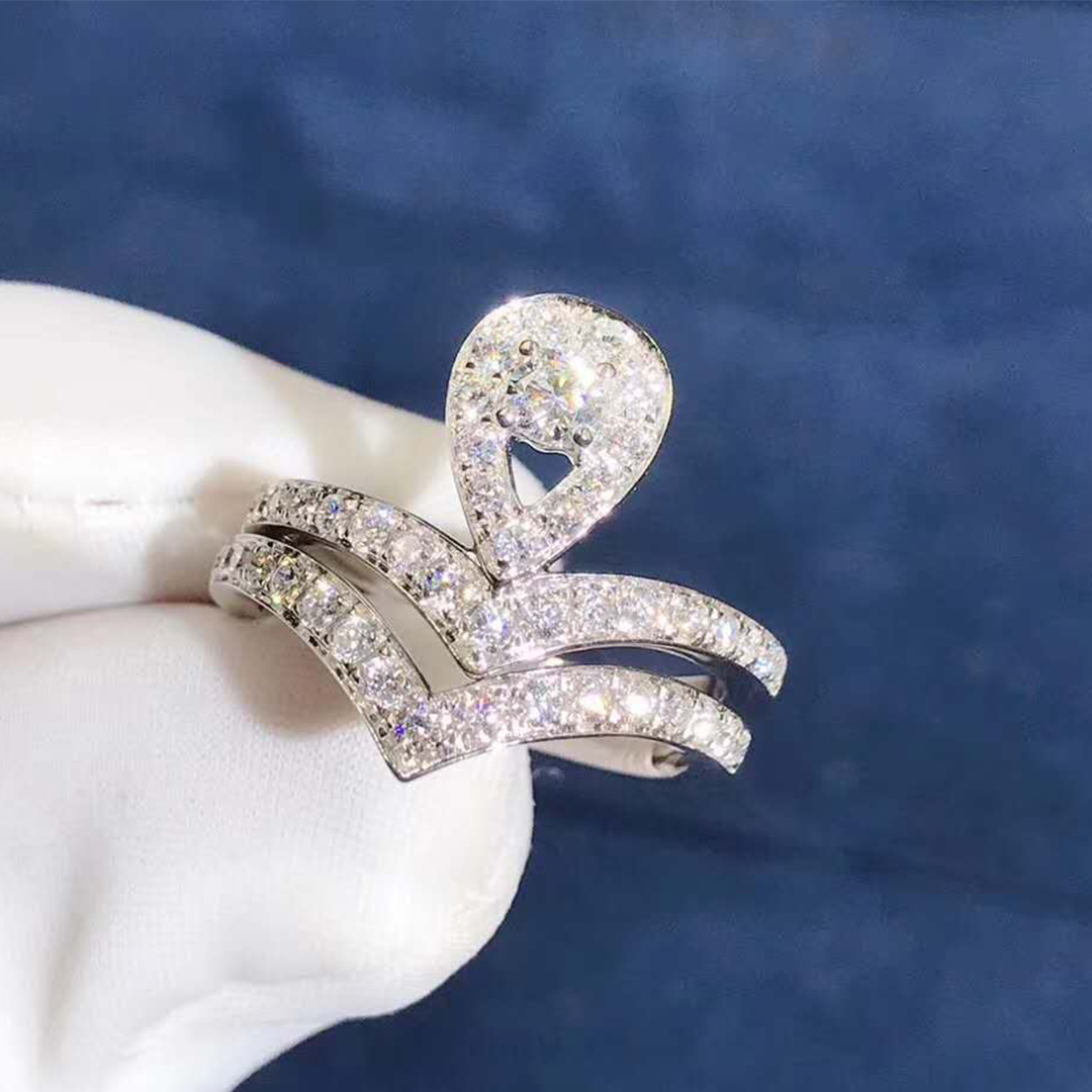 Chaumet Жозефина Aigrette 18K White Diamond Ring Gold 083510